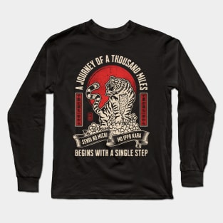 Japanese proverbs, A journey of a thousand miles. Long Sleeve T-Shirt